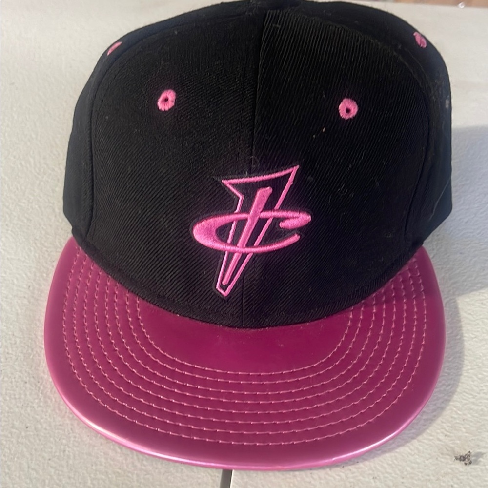 Nike Black and Penny Pink Logo Snapback Hat